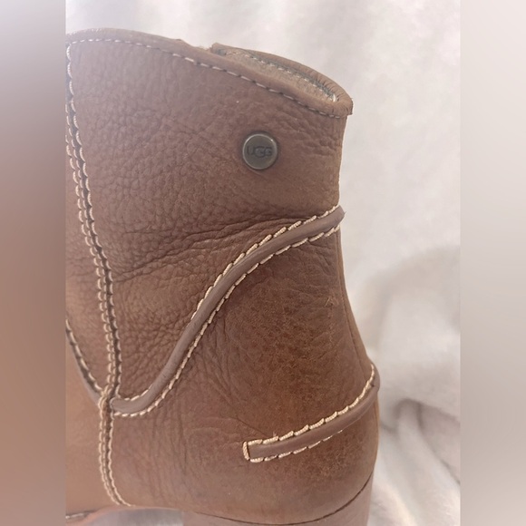 UGG women’s 10 Annie Western Preppy Fall Ankle Boots  in Brown Leather - Picture 4 of 9